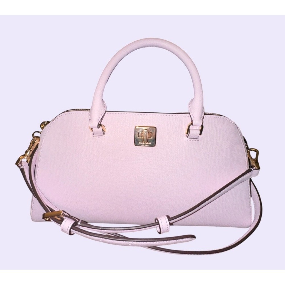 NWT Kate Spade Leather Phoebe East West Satchel Crossbody Pale Amethyst MSRP 379